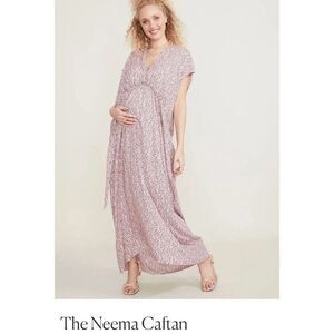 Hatch Multicolor Maternity The Neema Caftan Wildflower Ditsy Maxi Dress Size 1